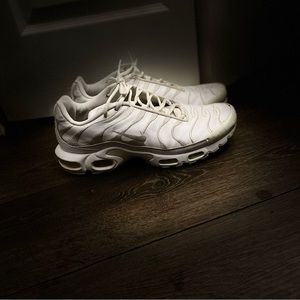 Nike Air Max Plus Tn Triple White Size 11.5